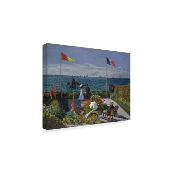 Claude Monet 'Garden At Sainteadresse' Canvas Art,35x47